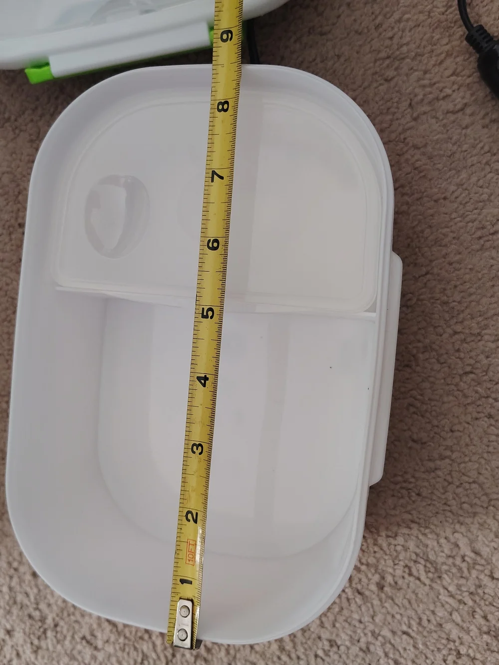 Portable Electric Lunch Box with Green Handle